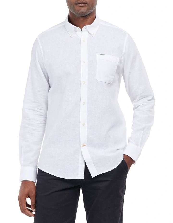 Nelson Tailored Long Sleeve Shirt White image 1