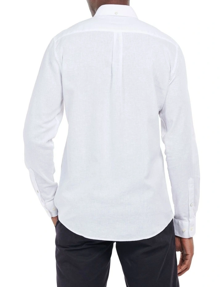 Nelson Tailored Long Sleeve Shirt White image 2