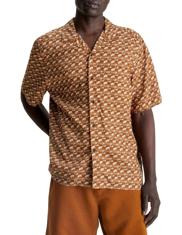 Bowling Short Sleeve Shirt in Brown