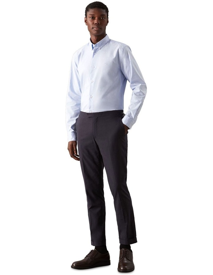 Oxford Stretch Regular Fit Long Sleeve Shirt in Vista Blue image 3