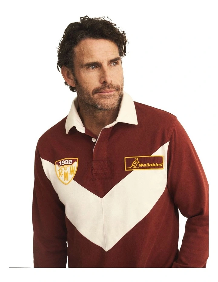 Wallabies Heritage Rugby Sweatshirt in Maroon image 1