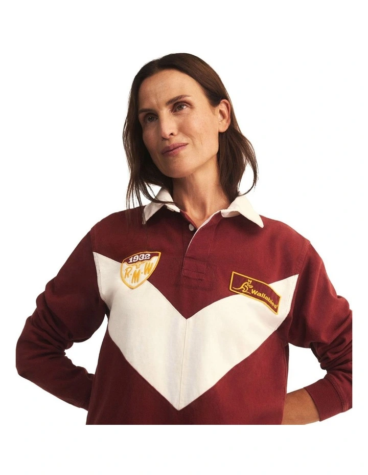 Wallabies Heritage Rugby Sweatshirt in Maroon image 3
