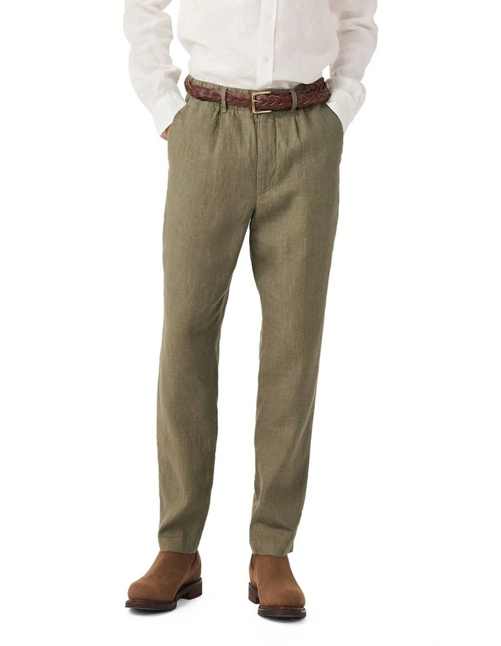 Springfield Linen Pant in Military image 1