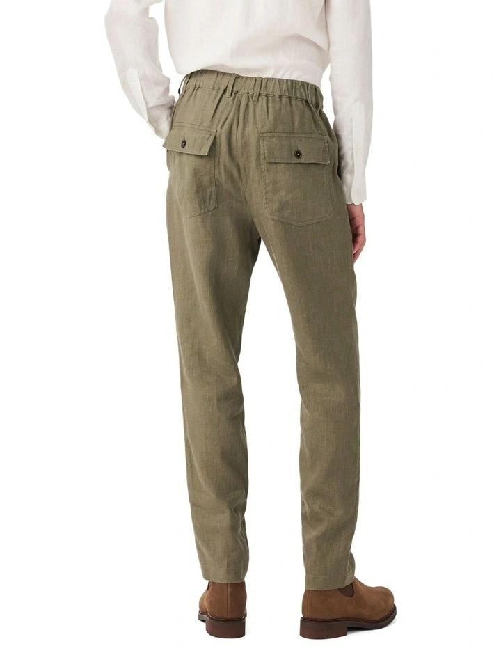 Springfield Linen Pant in Military image 2