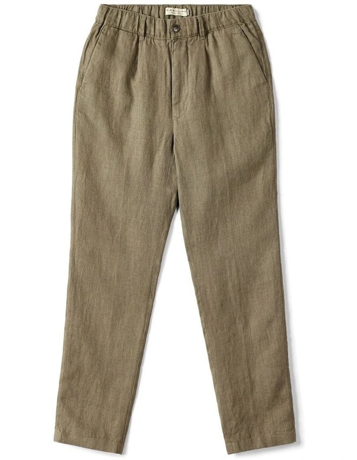 Springfield Linen Pant in Military image 4