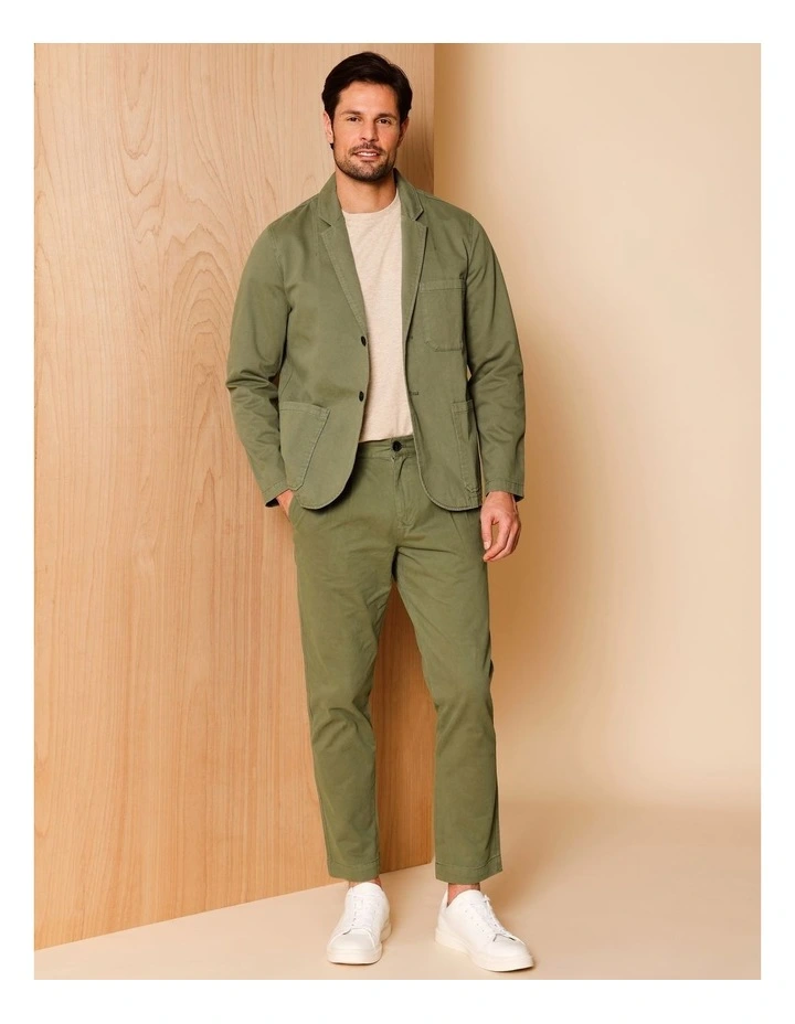 Pierre Garment Dyed Jacket in Khaki image 2