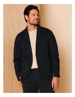 Pierre Garment Dyed Jacket in Navy