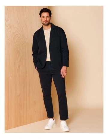 Pierre Garment Dyed Jacket in Navy