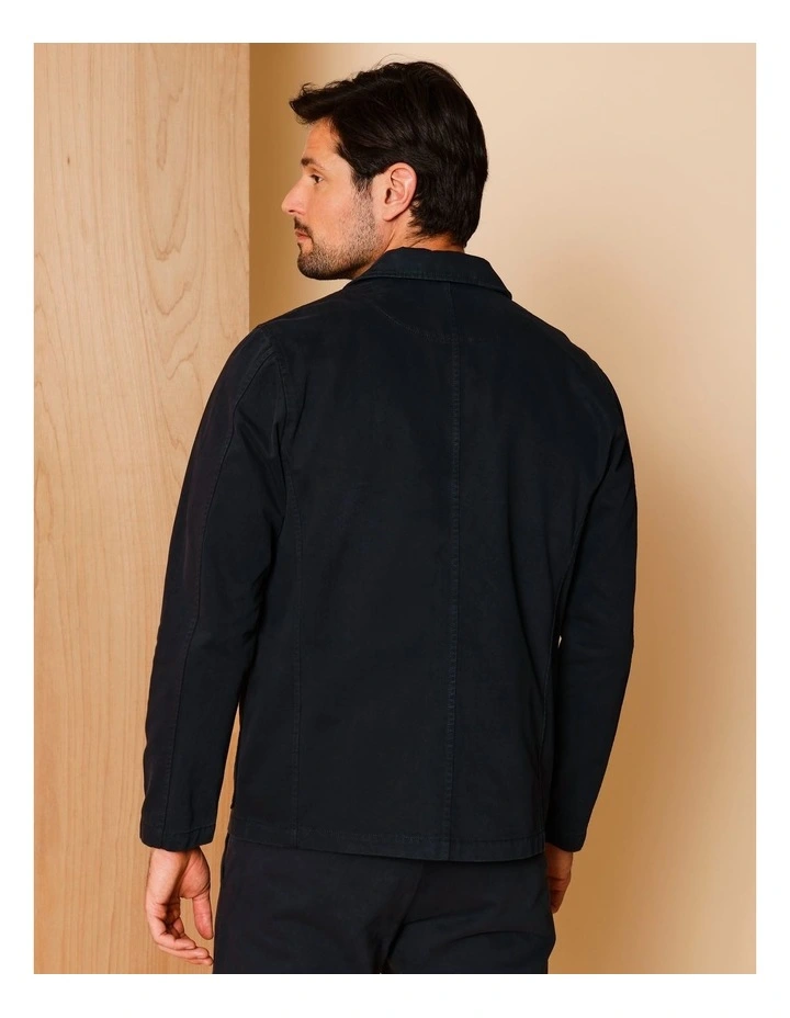 Pierre Garment Dyed Jacket in Navy image 6