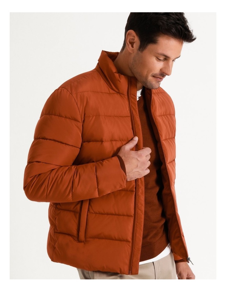 Reserve Cheshire Puffer Jacket In Burnt 