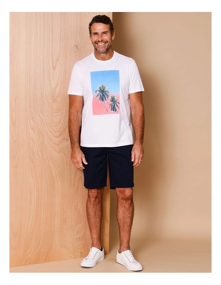 Keith Short Sleeve Print T-Shirt in White image 2