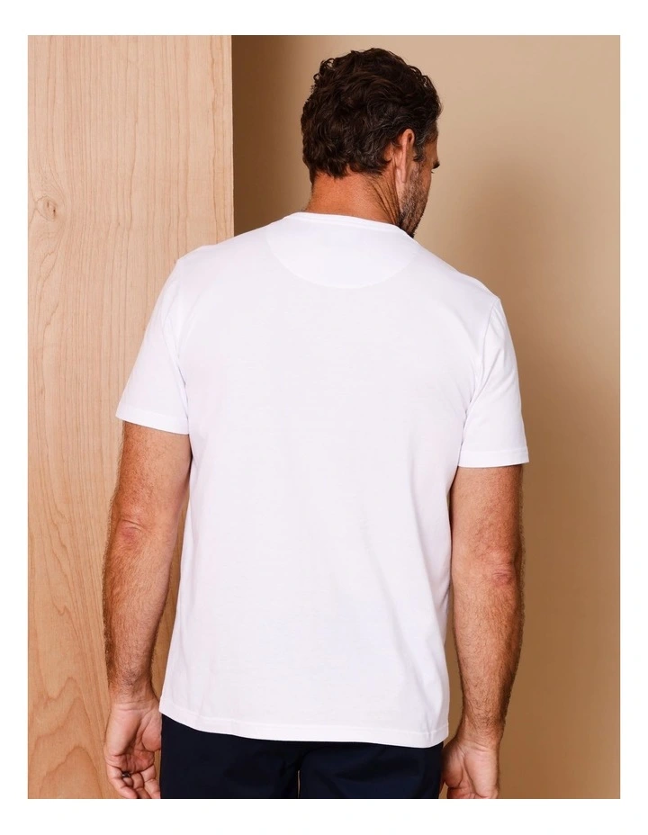 Keith Short Sleeve Print T-Shirt in White image 5