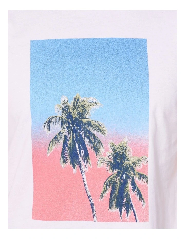 Keith Short Sleeve Print T-Shirt in White image 6