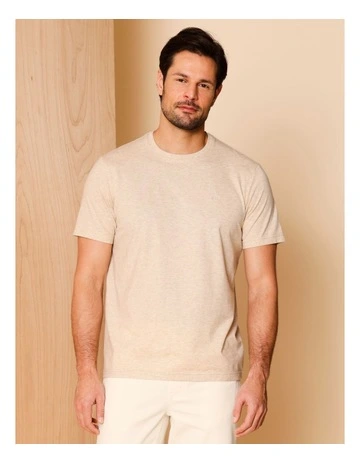 Essential Colin Marle Crew Neck T-Shirt in Natural