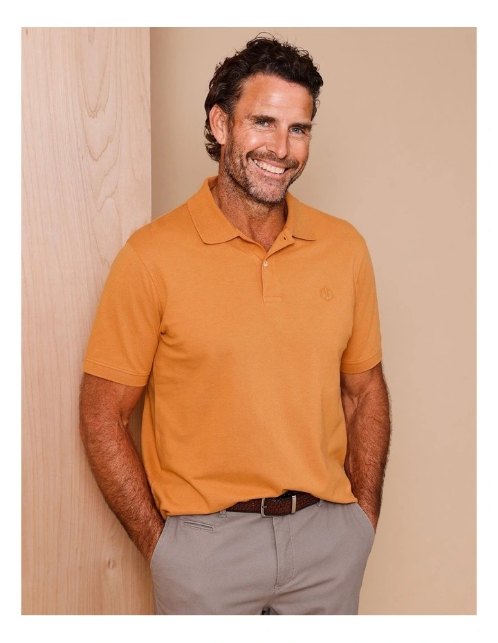 Essential Plain Polo in Orange image 1