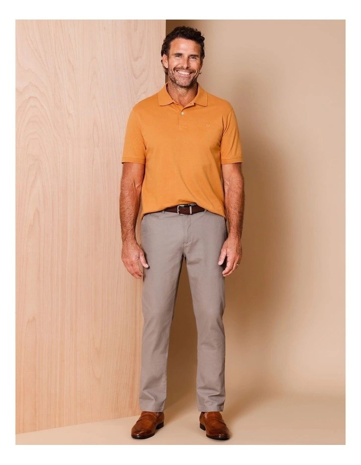 Essential Plain Polo in Orange image 3