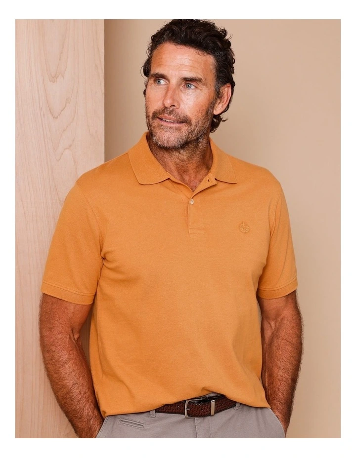 Essential Plain Polo in Orange image 4
