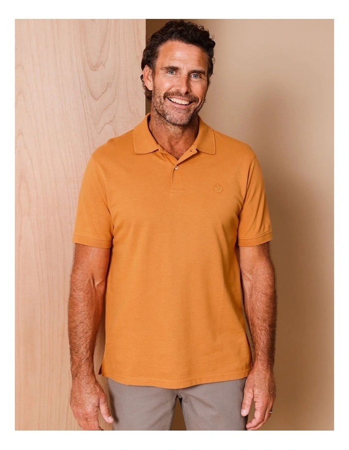 Essential Plain Polo in Orange image 5