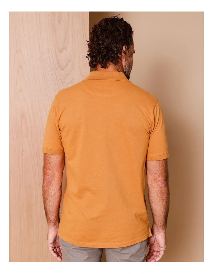 Essential Plain Polo in Orange image 6