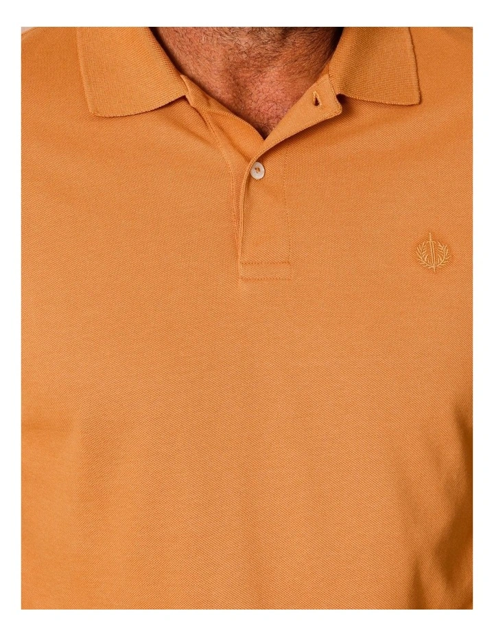 Essential Plain Polo in Orange image 7