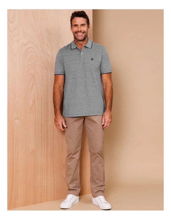 Baxter Plain Birdseye Polo in Navy image 2
