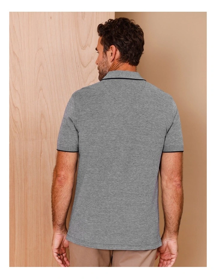 Baxter Plain Birdseye Polo in Navy image 6