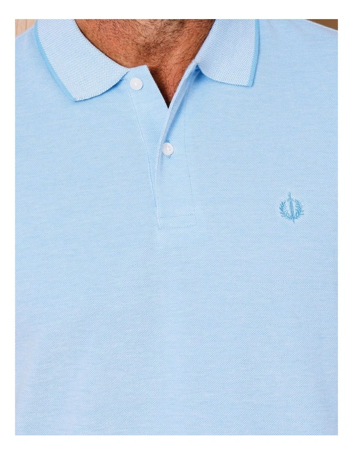 Baxter Plain Birdseye Polo in Light Blue image 6