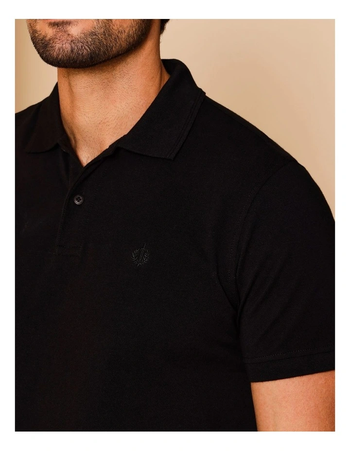 Essential Preston Polo in Black image 3