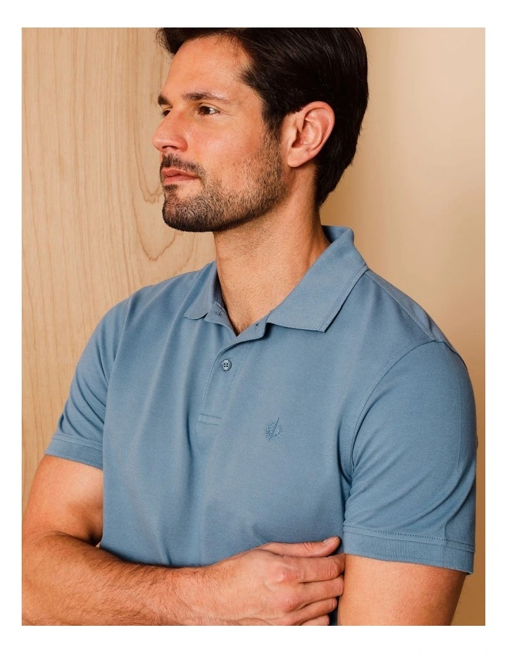 Essential Preston Polo in Dusty Blue image 2