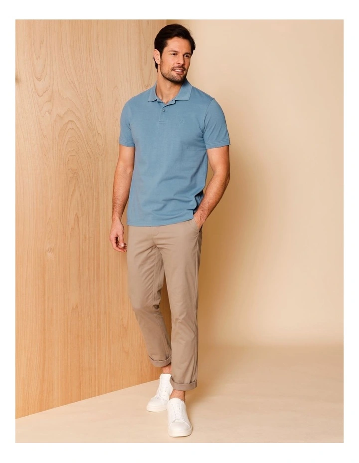 Essential Preston Polo in Dusty Blue image 3