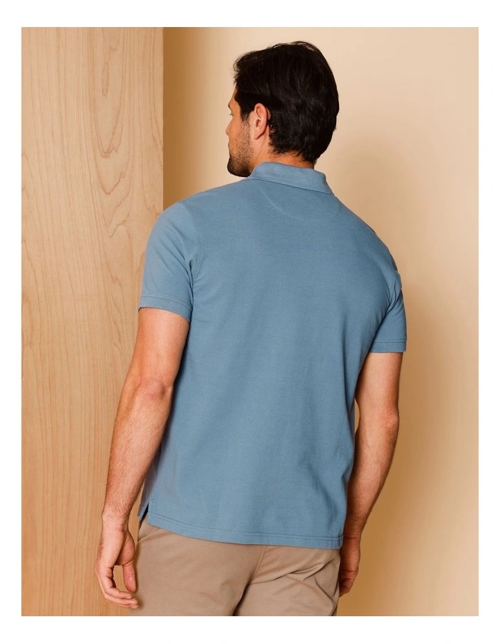 Essential Preston Polo in Dusty Blue image 4