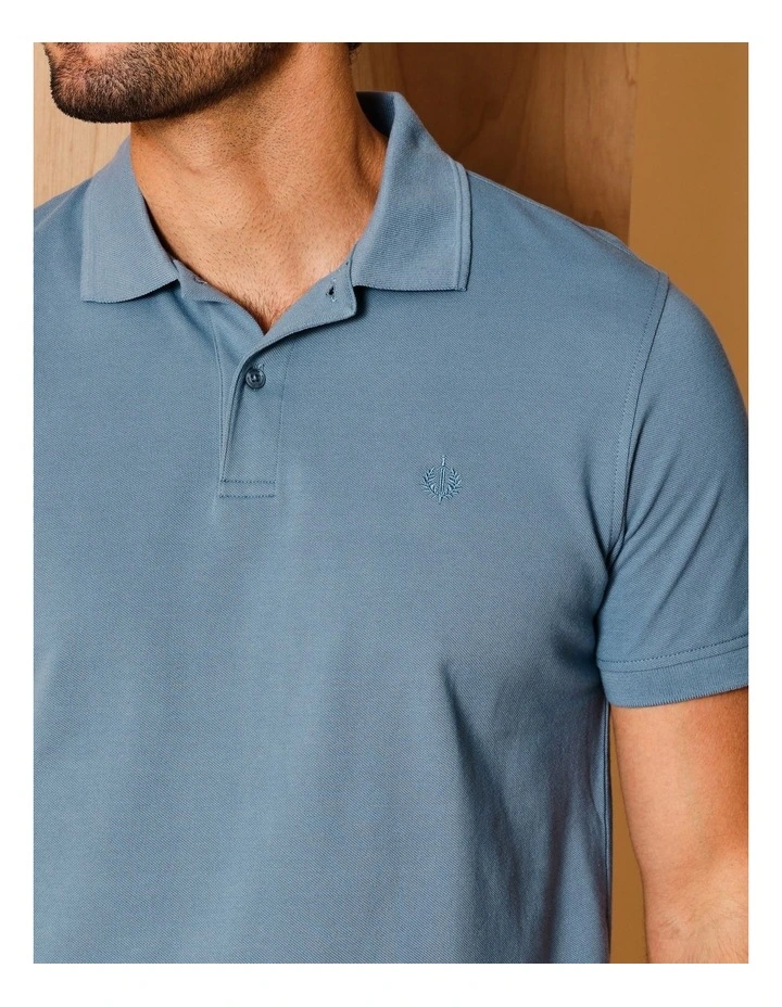 Essential Preston Polo in Dusty Blue image 5