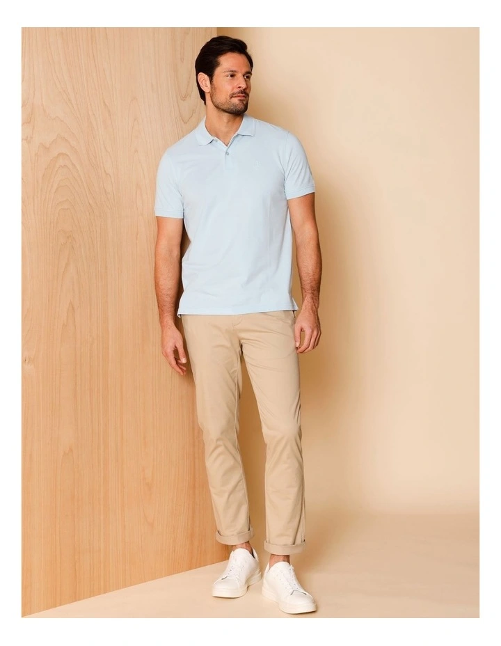 Essential Preston Polo in Light Blue image 3