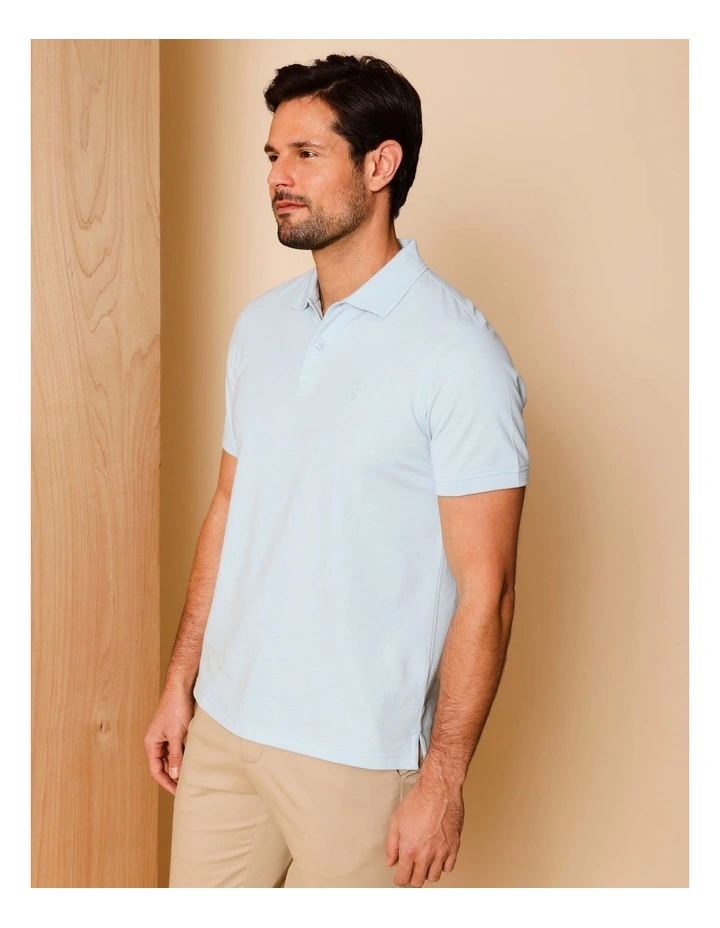 Essential Preston Polo in Light Blue image 4