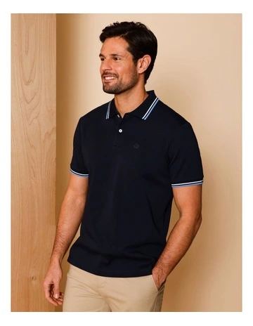 Essential Jasper Jersey Polo in Navy
