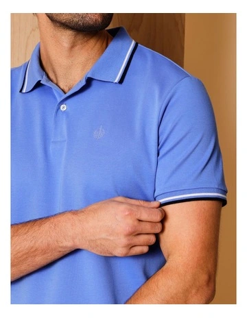 Essential Jasper Jersey Polo in Light Blue