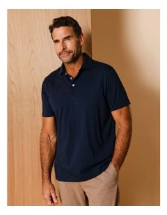 Leroy Jersey Polo in Navy