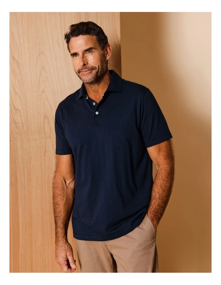 Leroy Jersey Polo in Navy image 1