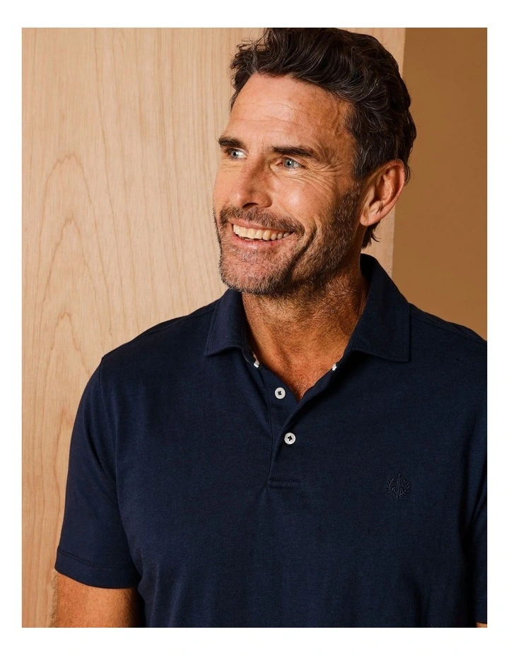 Leroy Jersey Polo in Navy image 2
