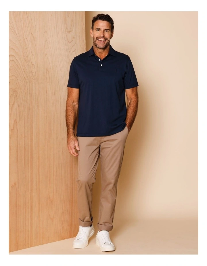 Leroy Jersey Polo in Navy image 3