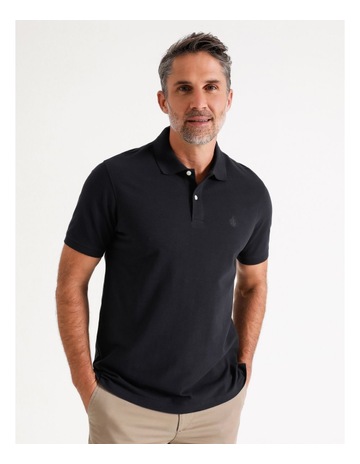 Reserve Essential Plain Polo Black | MYER