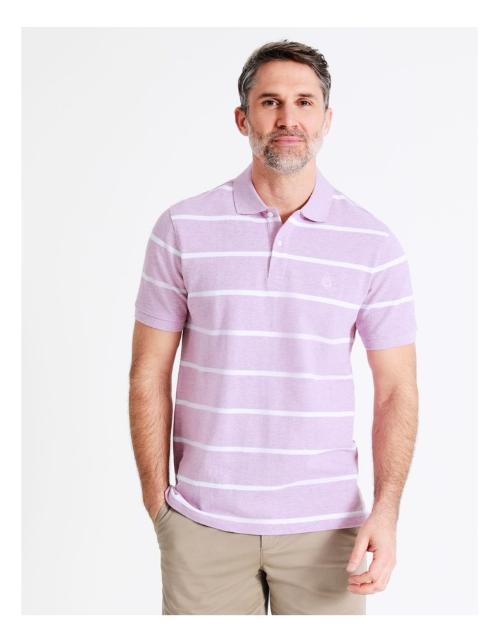 Hugo Stripe Polo in Pink