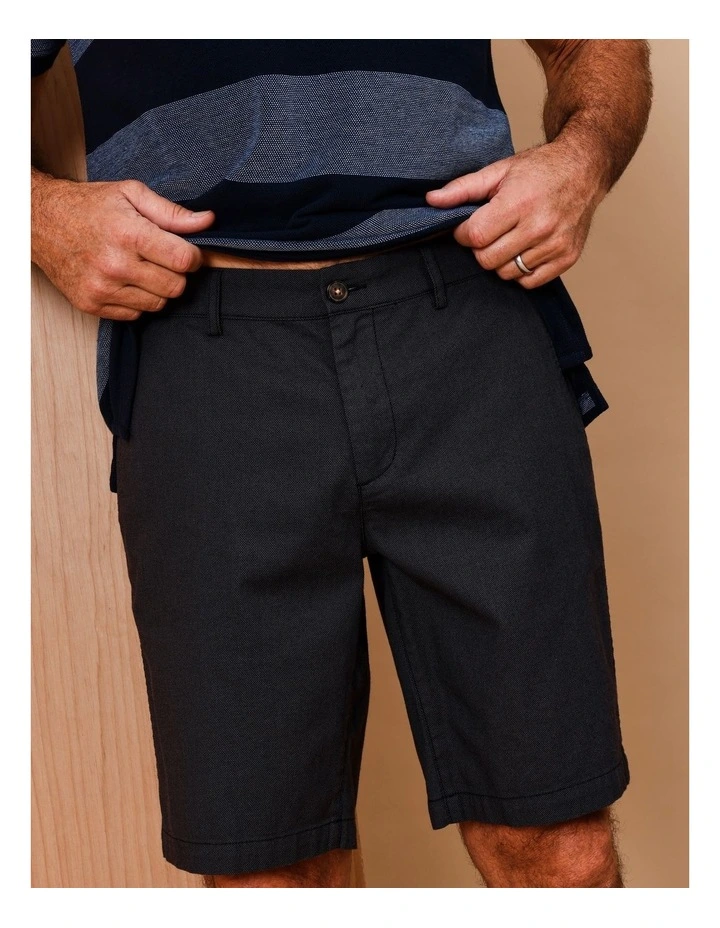 Louis Textured Dress Shorts in Black image 3