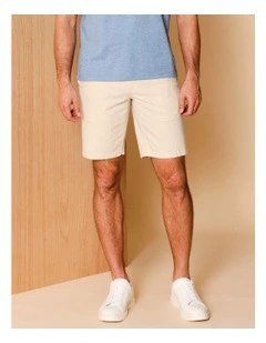 Charles Textured Chino Short in Bone