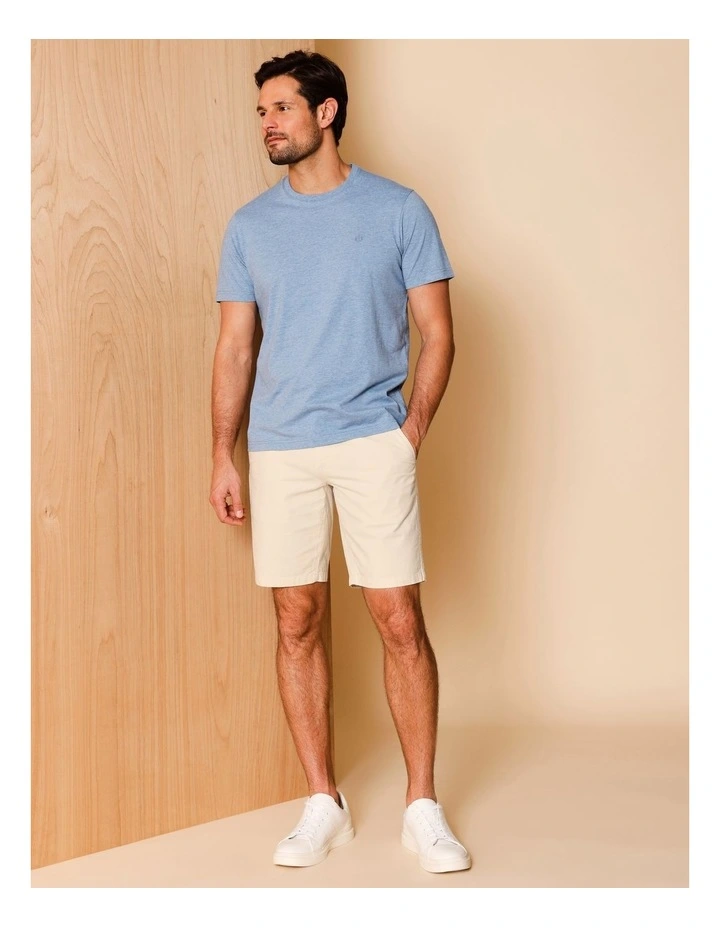 Charles Textured Chino Short in Bone image 2