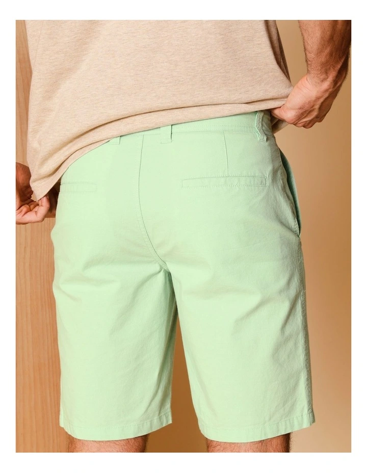Charles Textured Chino Short in Light Green image 5