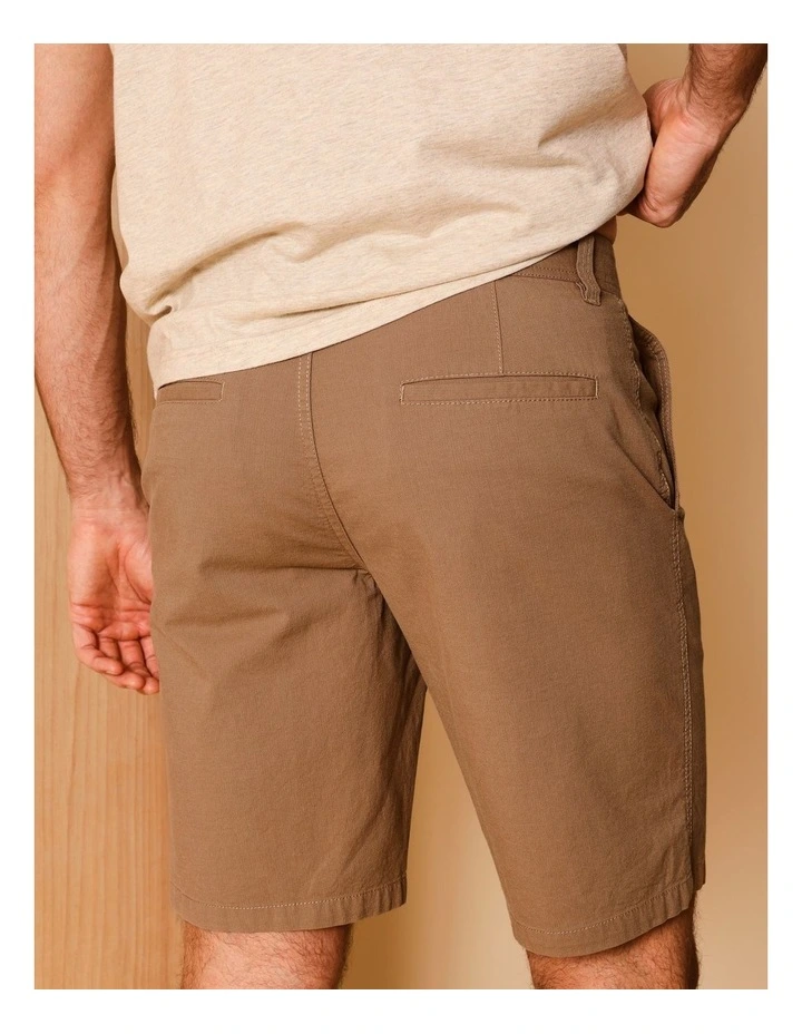 Charles Textured Chino Short in Camel image 5