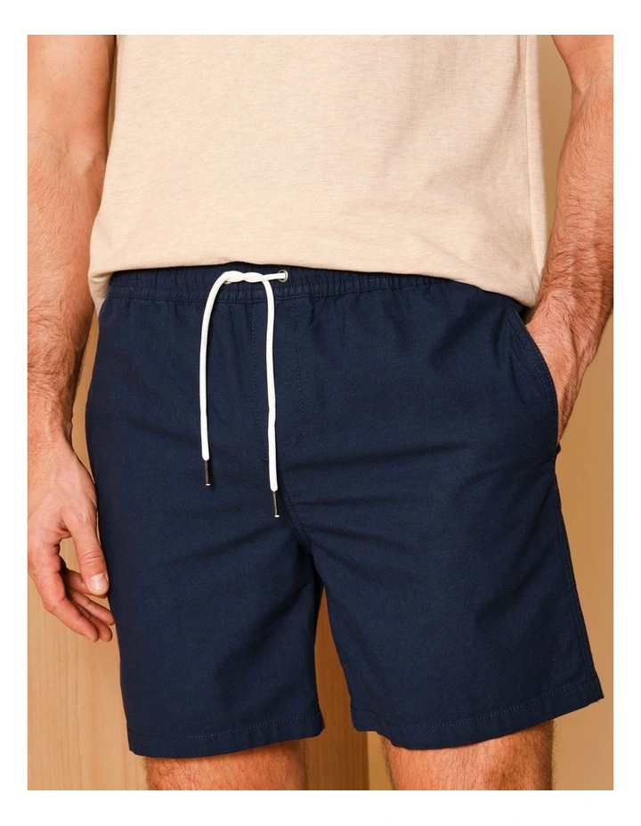 Dean Textured Deck Short in Navy image 3