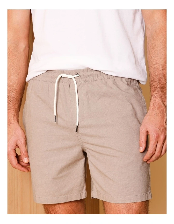 Dean Textured Deck Short in Tan image 3