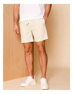 Dean Textured Deck Short in Bone